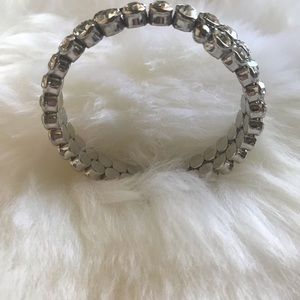 Silver rhinestone wrap bracelet